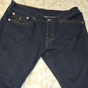 True Religion Men's Deep Indigo Straight Jeans